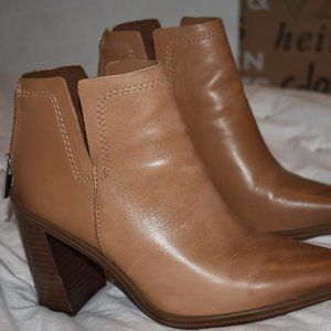 Vince Camuto brown leather ankle booties